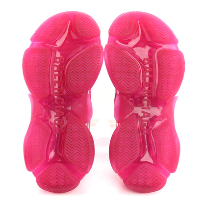 Balenciaga Fabric Mesh Clear Sole Fluo Womens Triple S Sneakers 37 Pink 6 of 11