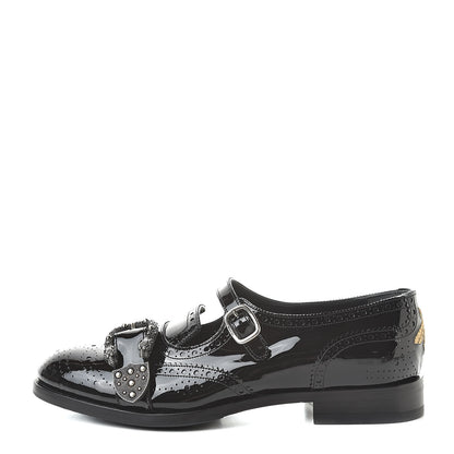 Gucci Vernice Crystal Bee Embroidered Mens Queercore Brogue Monk Strap Loafers 9 Black 1 of 10