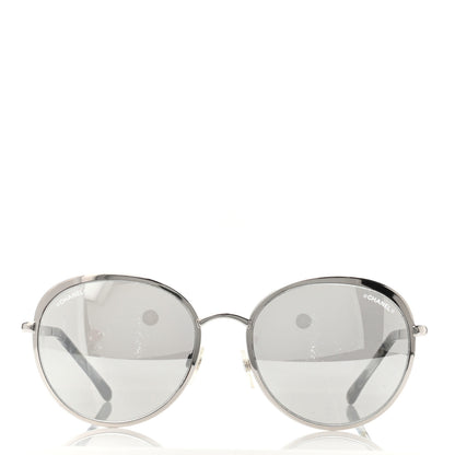 Chanel Metal Spring Round Sunglasses 4206 Silver 2 of 4