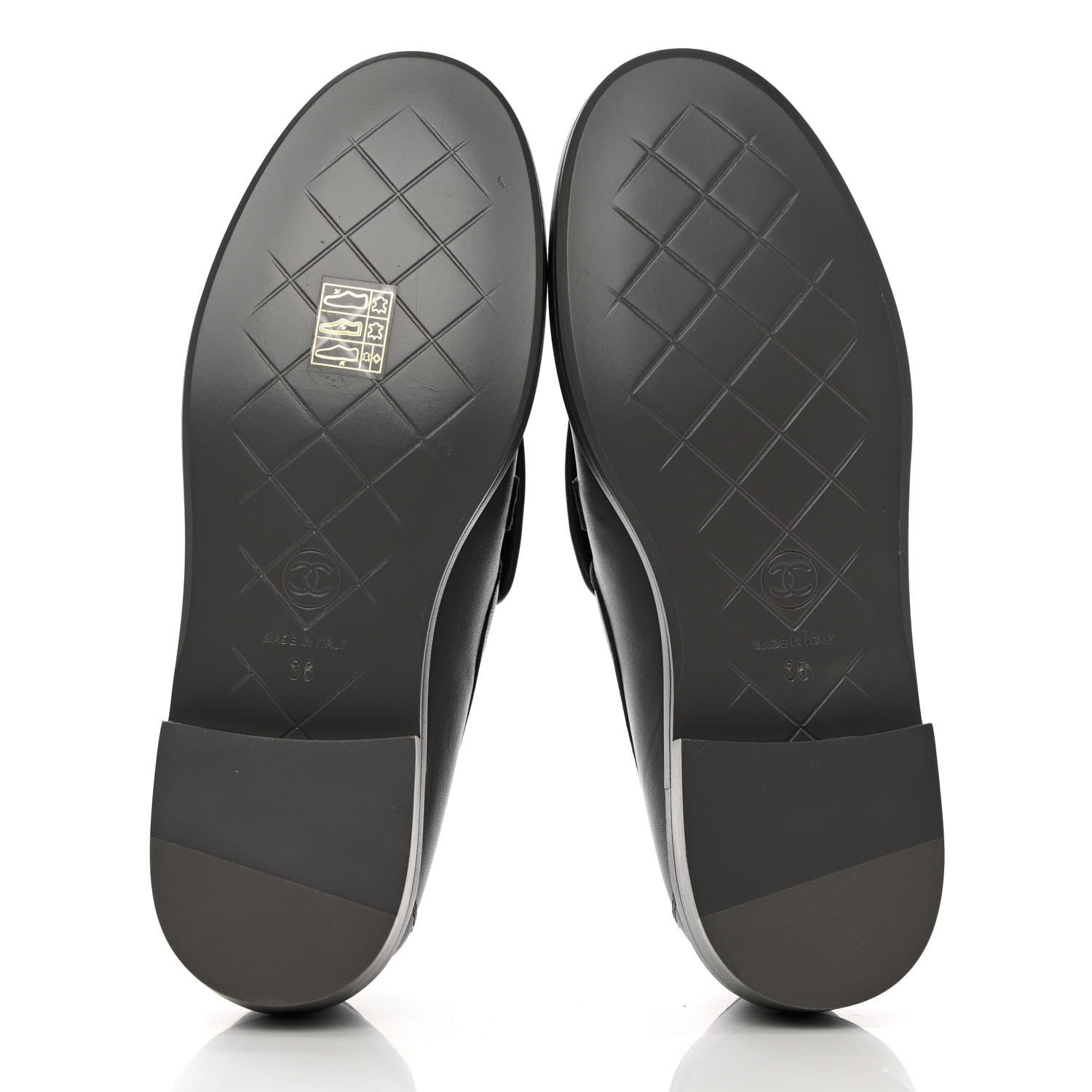 Chanel Lambskin Quilted CC Turnlock Loafers 36 Grey 5 of 14