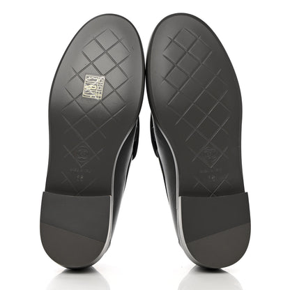 Chanel Lambskin Quilted CC Turnlock Loafers 36 Grey 5 of 14