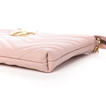 Gucci Calfskin Matelasse Mini GG Marmont Chain Bag Perfect Pink 9 of 11