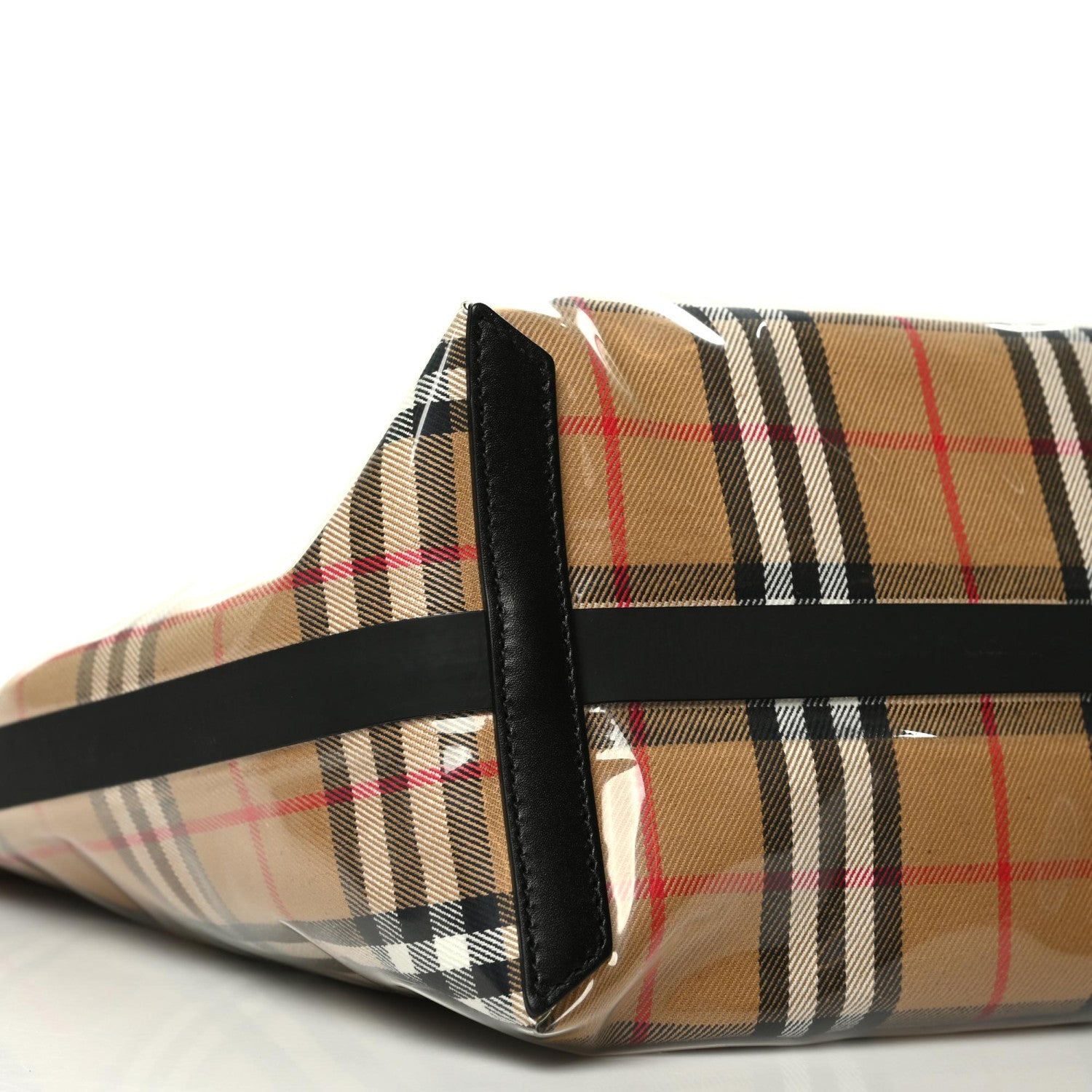 Burberry Vintage Check Transparent Large The Giant Reversible Tote Black 5 of 17