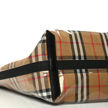 Burberry Vintage Check Transparent Large The Giant Reversible Tote Black 5 of 17