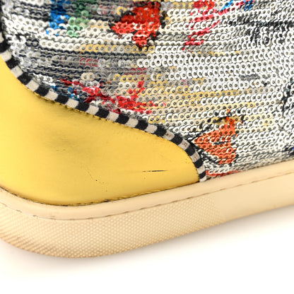 Christian Louboutin Patent Flash Paillettes Mens Rantus Orlato Sneakers 44 Version Silver 11 of 12