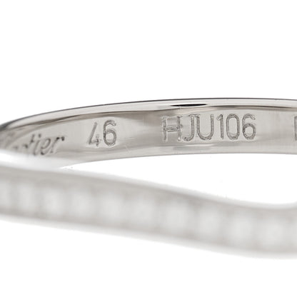 Cartier Platinum Diamond Ballerine Wedding Band Ring 46 3.75 5 of 6