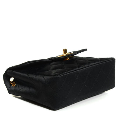Chanel Quilted Satin Mini Square Flap Black 4 of 8