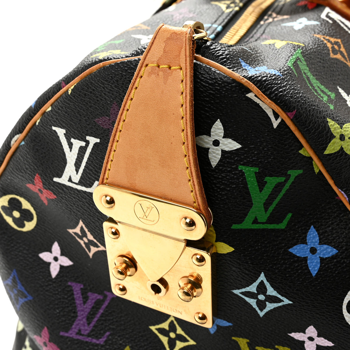 Louis Vuitton Monogram Multicolor Keepall 45 Black 9 of 13