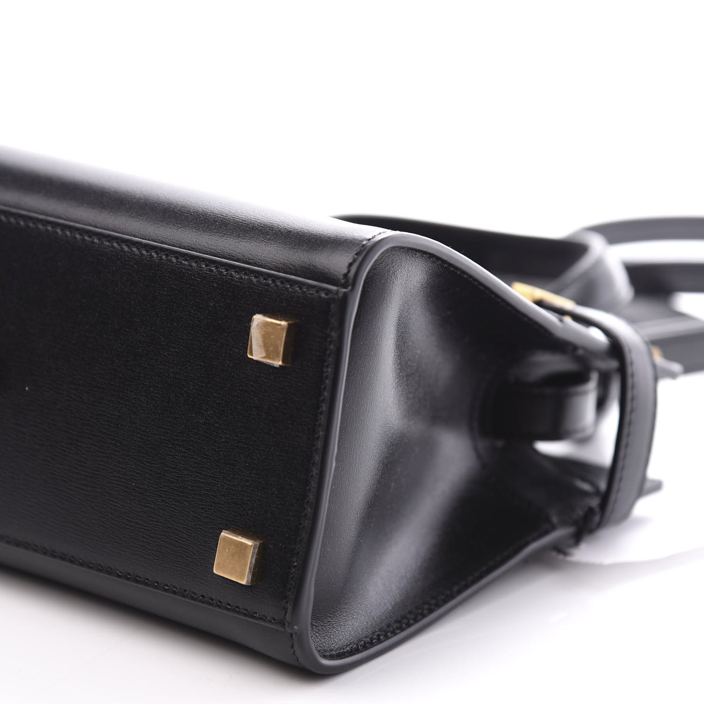 Smooth Calfskin Manhattan Nano Shopper Tote Black
