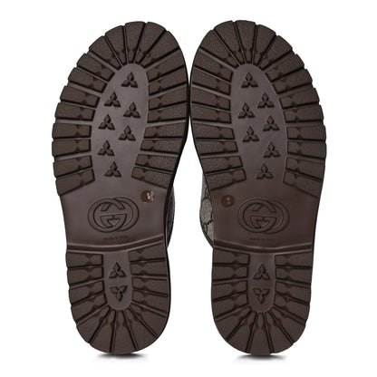 Gucci GG Supreme Monogram Granada Kid Mens Lug Sole Slide Sandals 9 Beige New Acero 5 of 8