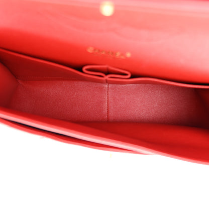 Chanel Lambskin Quilted Jumbo Double Flap Red 5 of 11
