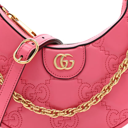 Gucci Calfskin GG Matelasse Mini Hobo Shoulder Bag Pink 8 of 10