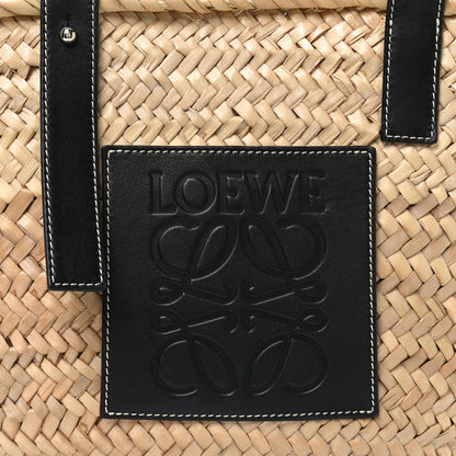 Loewe Raffia Basket Tote Bag Natural Black 6 of 11