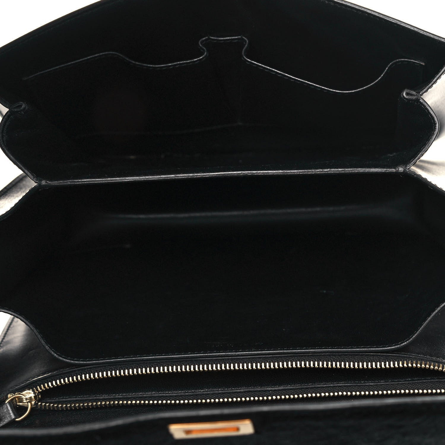 Celine Box Calfskin Pony Hair Medium Box Flap Black 5 of 10