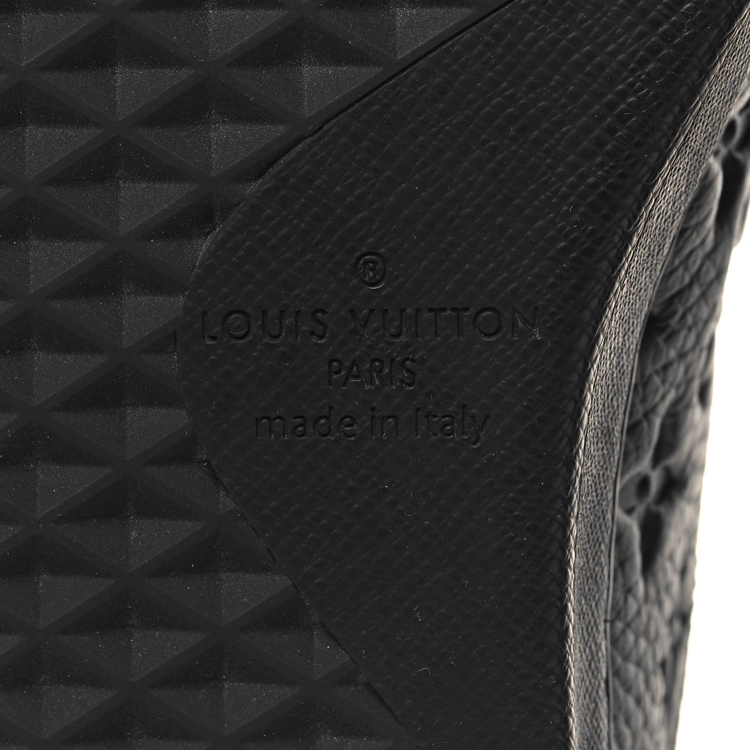 Louis Vuitton Grained Calfskin Embossed Monogram Mens Luxembourg Sneakers 9.5 Black 7 of 8
