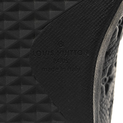 Louis Vuitton Grained Calfskin Embossed Monogram Mens Luxembourg Sneakers 9.5 Black 7 of 8
