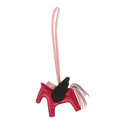 Milo Lambskin Grigri Rodeo Pegase Horse Bag Charm PM Framboise Rose Sakura Rouge Sellier