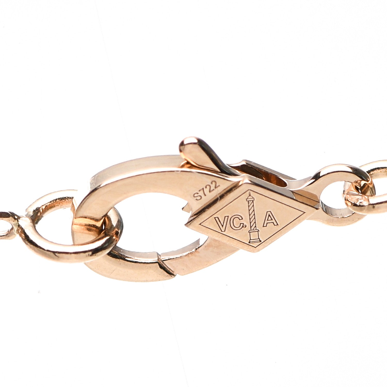 Van Cleef & Arpels 18K Rose Gold Vintage Alhambra Pendant Necklace 6 of 6