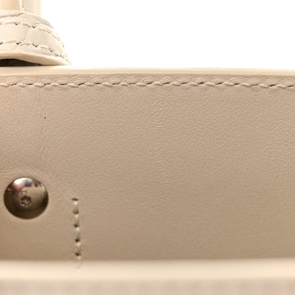 Saint Laurent Calfskin Crocodile Embossed Nano Sac De Jour Crema Soft 10 of 11