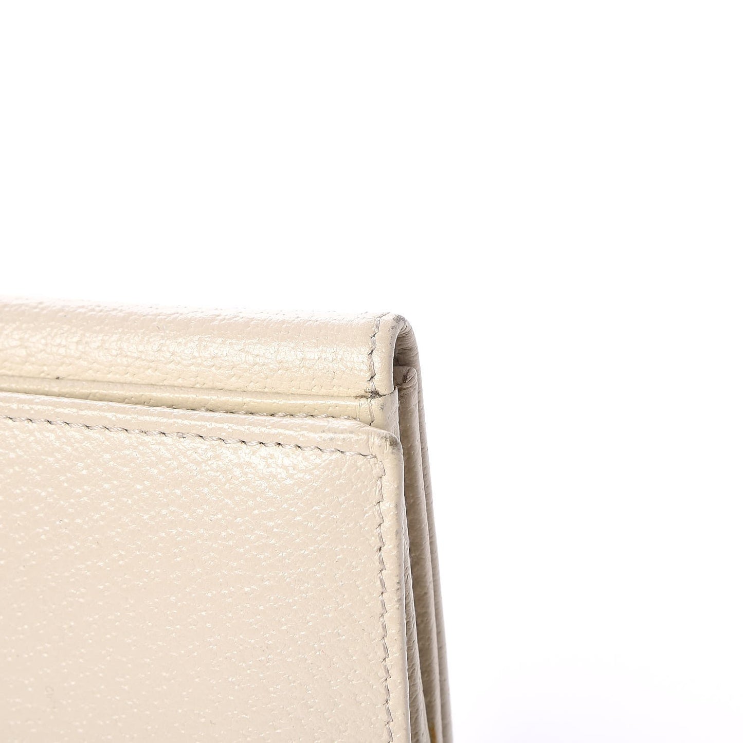 Calfskin Studded Soho Continental Wallet White
