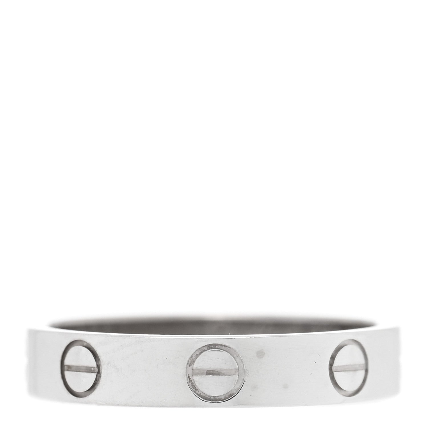 Cartier 18K White Gold 3.5mm LOVE Wedding Band Ring 53 6.5 1 of 4