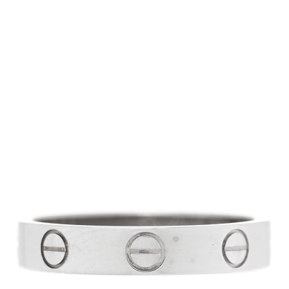 Cartier 18K White Gold 3.5mm LOVE Wedding Band Ring 53 6.5 1 of 4
