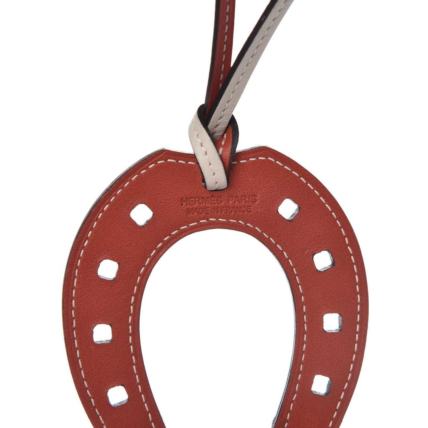 Swift Paddock Horseshoe Bag Charm Gris Perle Brique
