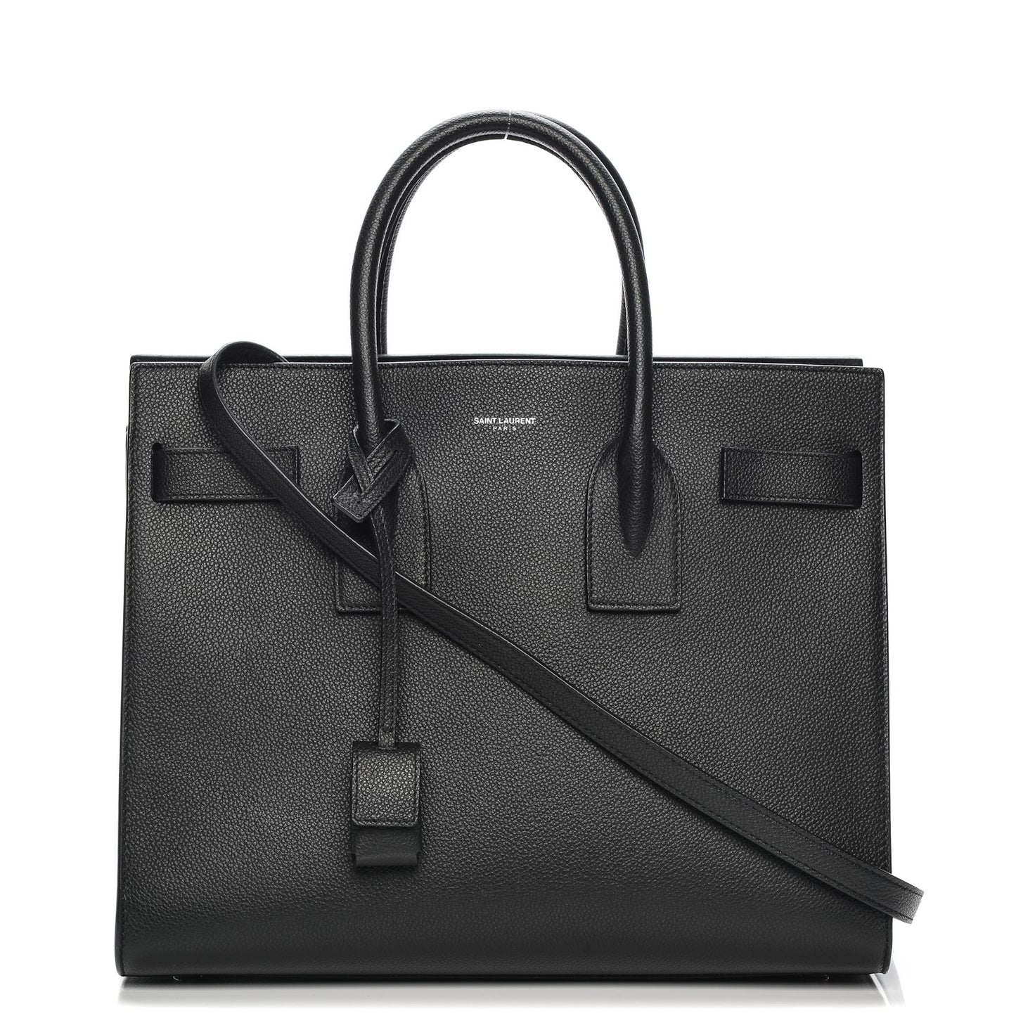 Grained Calfskin Small Sac De Jour Black