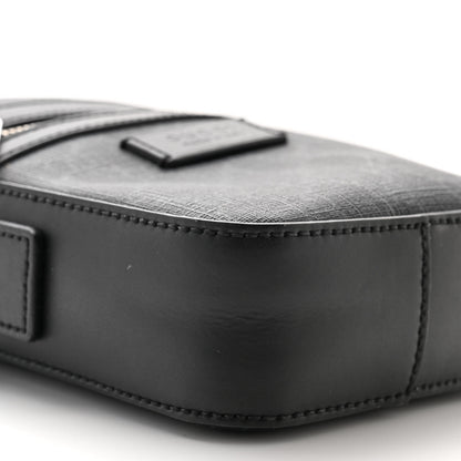 Gucci GG Supreme Monogram Appia Calfskin Web Small Camera Messenger Bag Black Grey 9 of 12