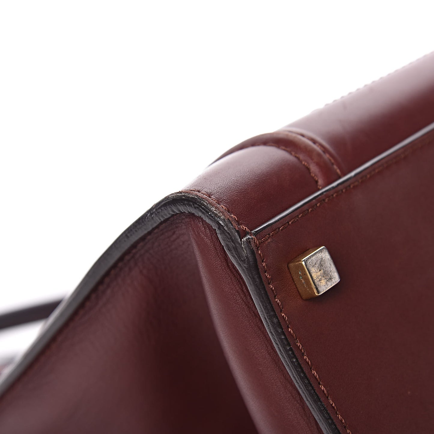 Natural Calfskin Medium Phantom Luggage Burgundy