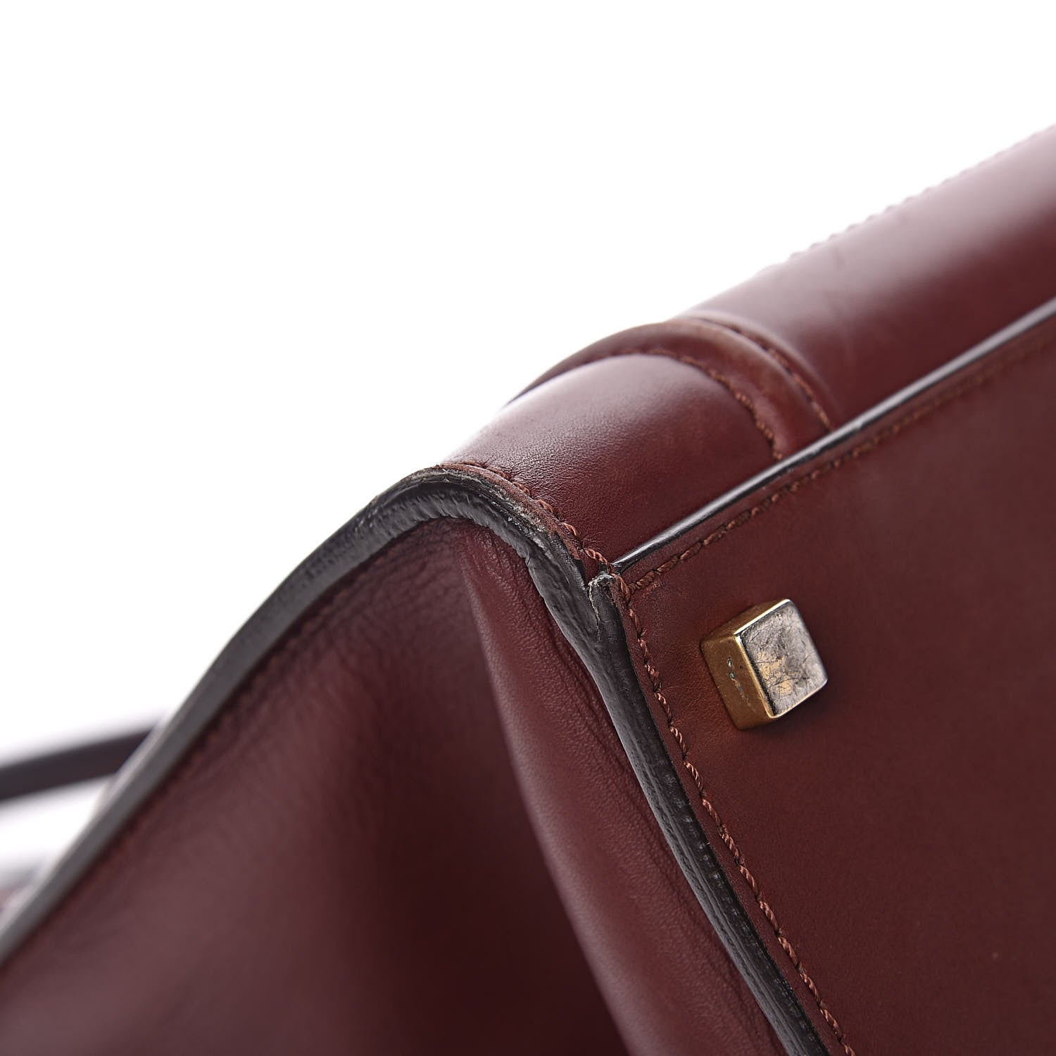 Celine Natural Calfskin Medium Phantom Luggage Burgundy 10 of 21