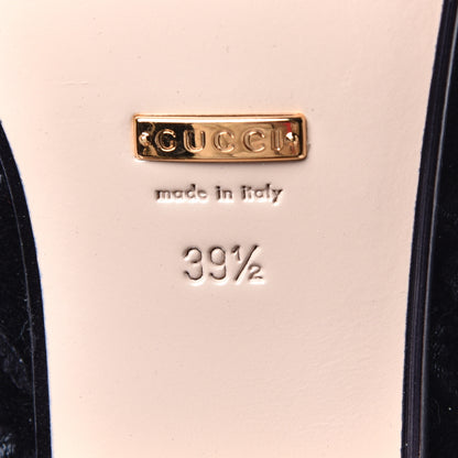 Gucci Velvet GG Monogram Crystal Horsebit Knee High Boots 39.5 Black 7 of 9
