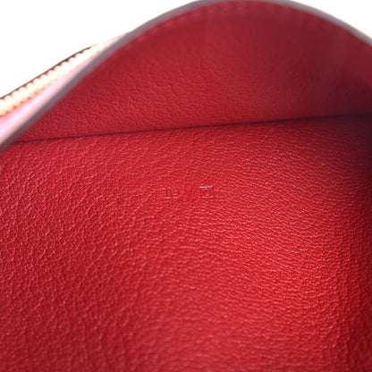 Hermes Chevre Mysore Bearn Gusset Wallet Rouge Casaque 7 of 8