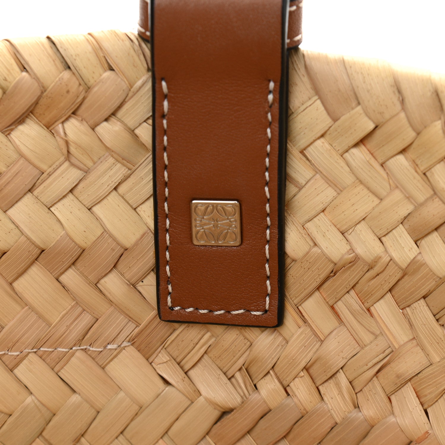 Loewe Raffia Small Basket Tote Bag Natural Tan 7 of 16