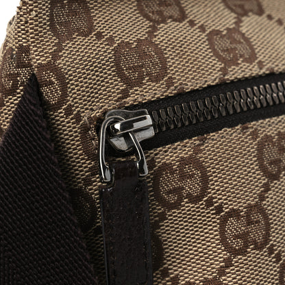 Gucci GG Monogram Double Pocket Belt Bag Dark Brown 12 of 13