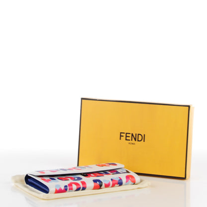 Fendi Vitello Elite Fendi Roma Continental Wallet White Multicolor 4 of 7