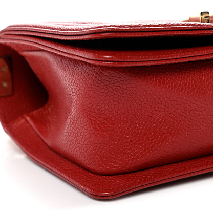 Chanel Caviar Quilted Small Boy Flap Red 10 of 12