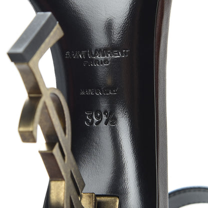Saint Laurent Calfskin Opyum Sandals 39.5 Brown 6 of 7
