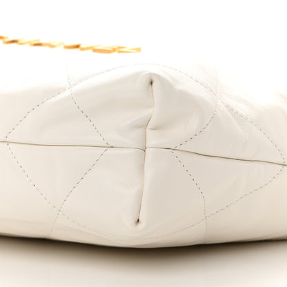 Chanel Shiny Calfskin Quilted Small Chanel 22 White 11 of 13