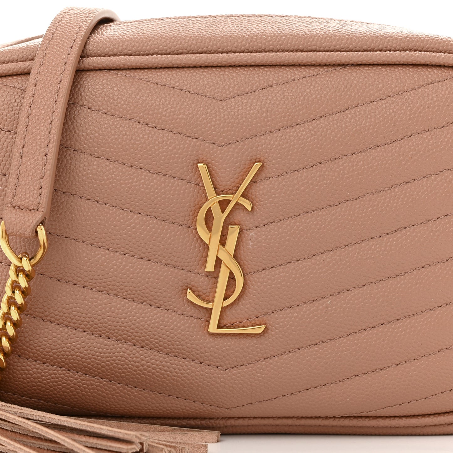 Grain De Poudre Matelasse Monogram Mini Lou Camera Bag Vintage Peach