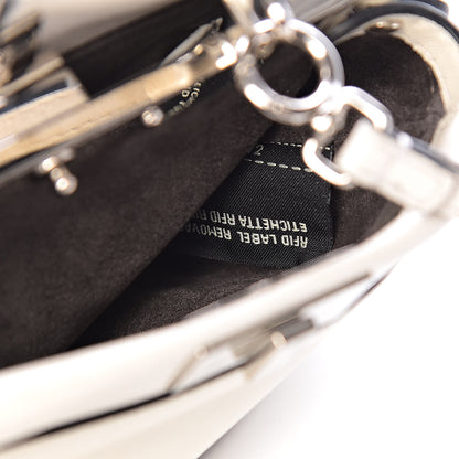 Fendi Shiny Nappa Micro Peekaboo Iconic Satchel White 8 of 11