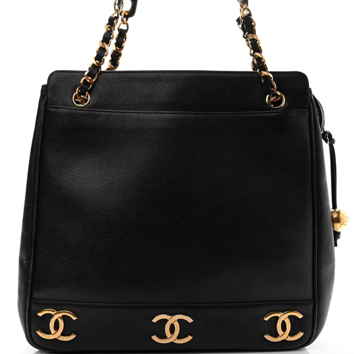 Chanel Caviar CC Shoulder Bag Black 7 of 10