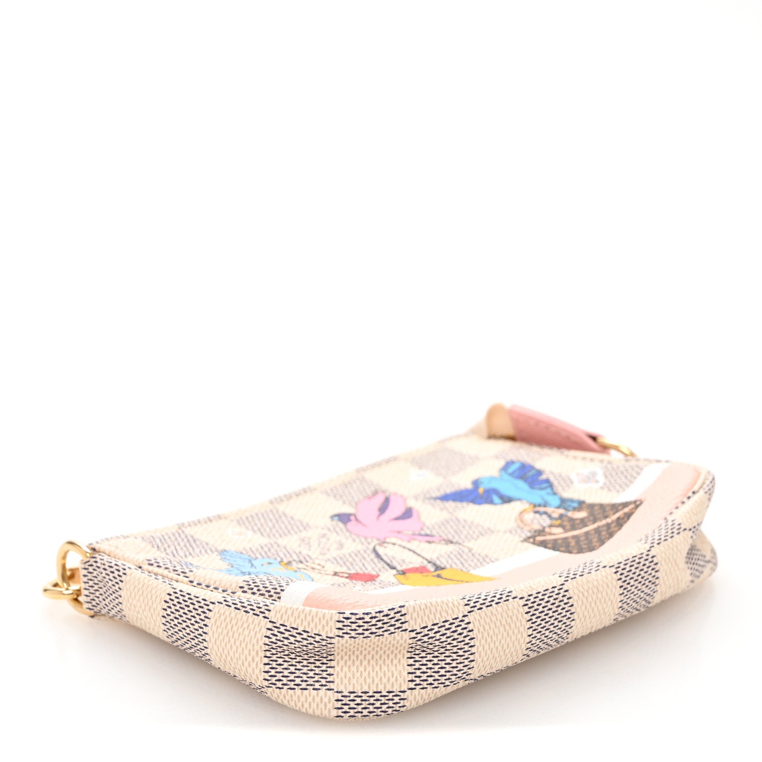 Louis Vuitton Damier Azur 2018 Christmas Animation Mini Pochette Accessories 4 of 8