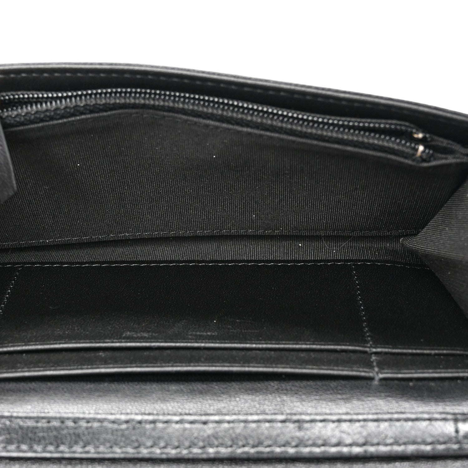 Chanel Shiny Lambskin Ribbon Quilted Clutch With Chain Black 5 of 12