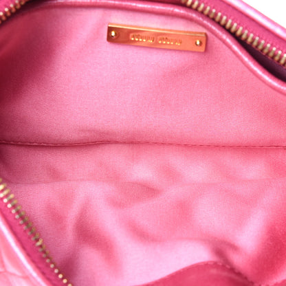 Miu Miu Vitello Shine Quilted Wristlet Peonia 5 of 12