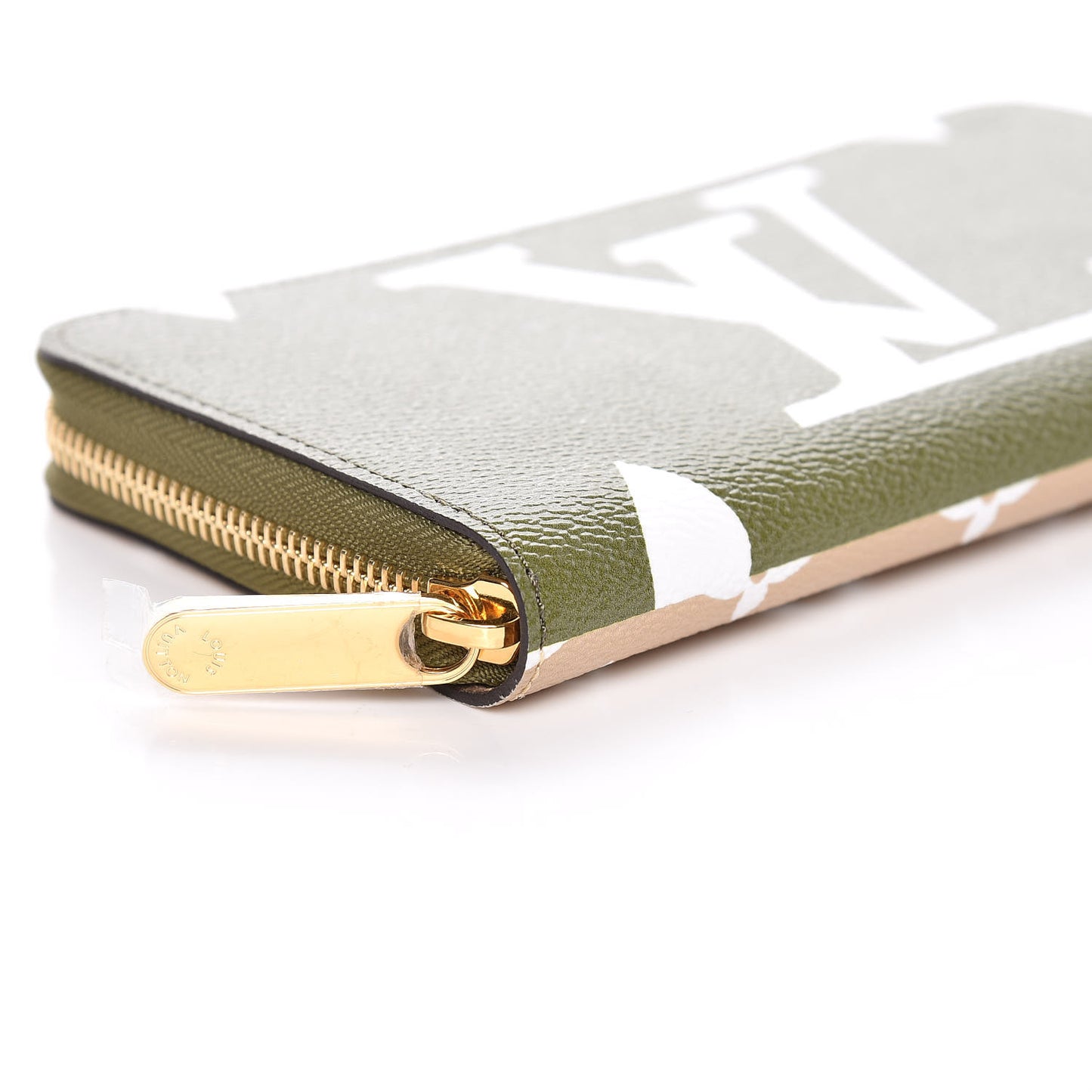Monogram Giant Zippy Wallet Kaki White