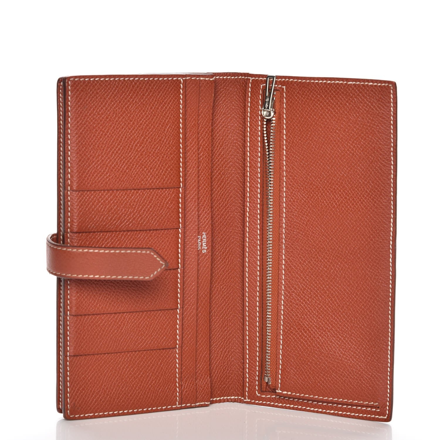 Hermes Epsom Bearn Gusset Wallet Brique 5 of 7