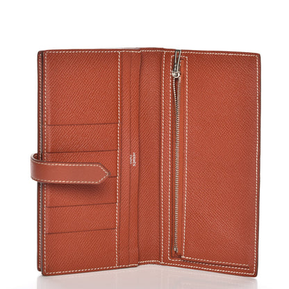 Hermes Epsom Bearn Gusset Wallet Brique 5 of 7