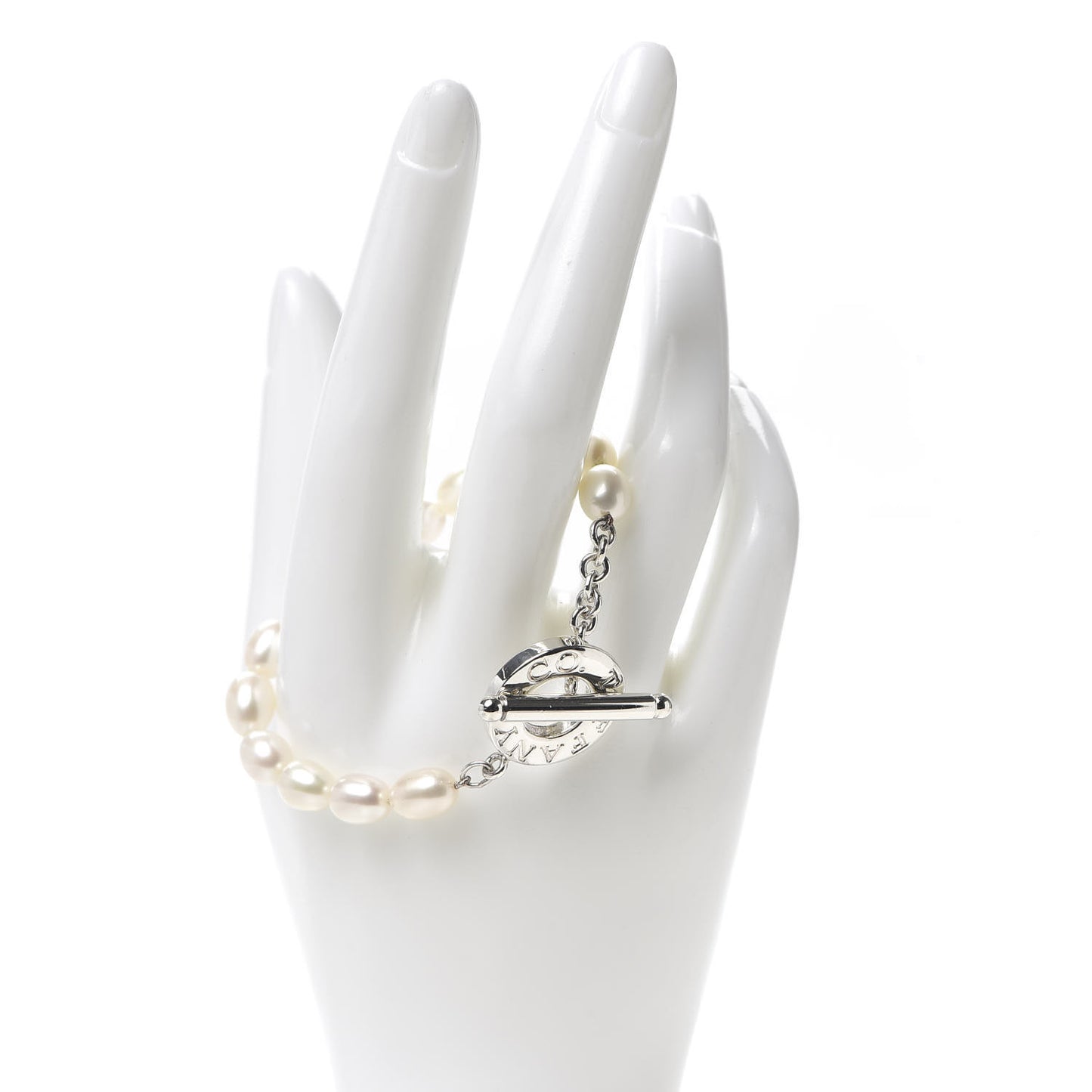 Sterling Silver Pearl Toggle Bracelet
