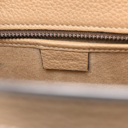 Celine Drummed Calfskin Nano Luggage Dune 6 of 10